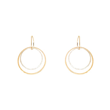 Small Staple Double Hoop Earrings