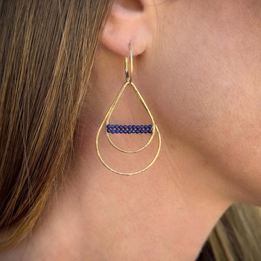 Teardrop Bar Staple Earrings