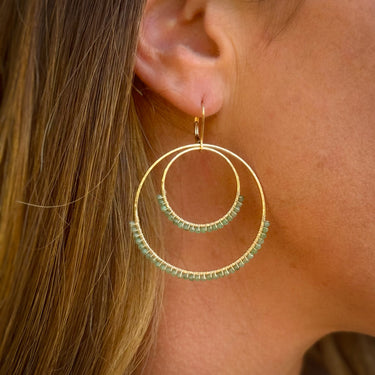 Double Wrapped Hoop Earrings