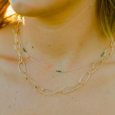 Elliptic Chain Necklace