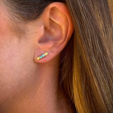 Turquoise Bar Studs