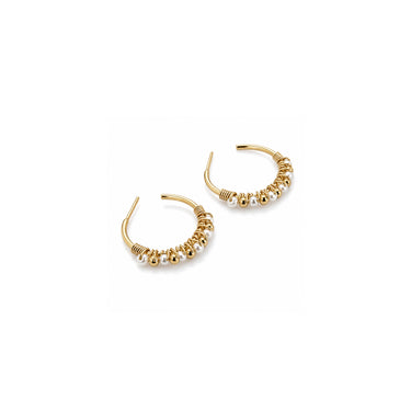 Pearl Huggie Hoops